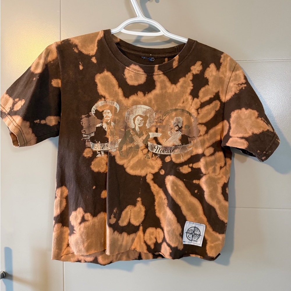 Thrifted NOMAD Mexico Bleach Dye Crop